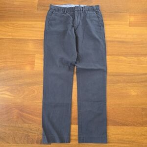 J.Crew Urban Slim Chino Pants Navy 32x32 (Hemmed) Hook Bar Closure Cotton